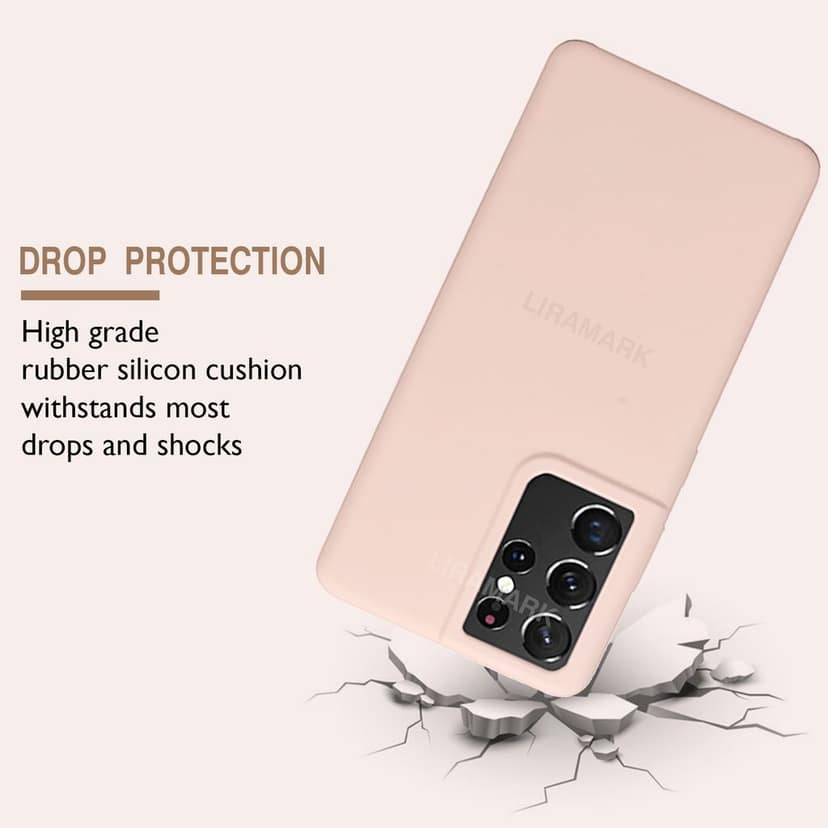 LIRAMARK Liquid Silicone Soft Back Cover Case for Samsung Galaxy S21 Ultra view 2
