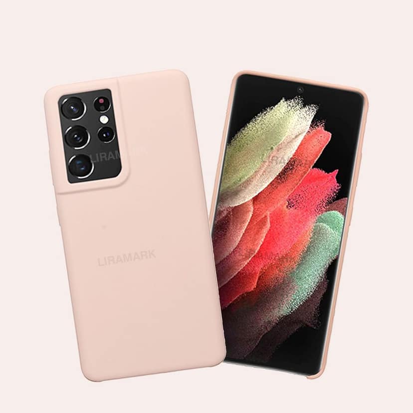 LIRAMARK Liquid Silicone Soft Back Cover Case for Samsung Galaxy S21 Ultra view 3