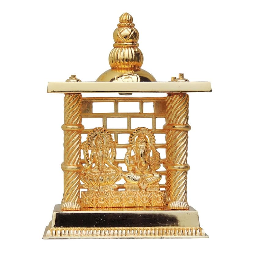 Aluminium Lakshmi Ganesh Darbar Idol Statue for Diwali Gift & Home Temple Decor, Height : 5.5 Inch (ASMAS163 B) view 2