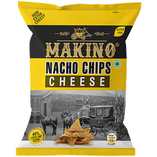 Makino Nacho Chips - Cheese, Lesser Fat, 60 G Pouch
