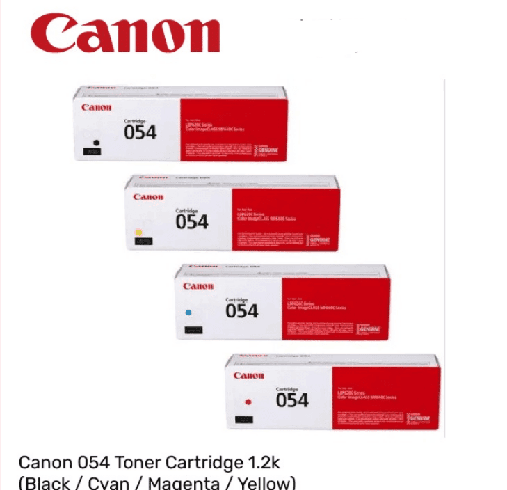 Canon 054 CMYK Toner Cartridge CYMK Set Compatible with Canon Color imageCLASS LBP622Cdw, MF641Cw, MF642Cdw & MF644Cdw Printers