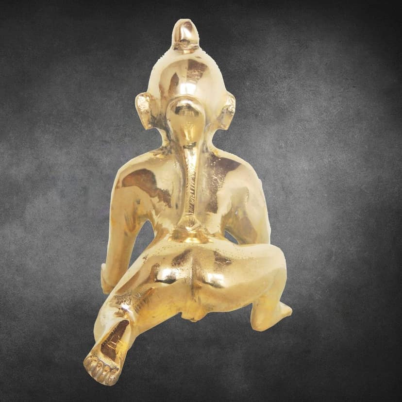 Premium Brass Laddu Gopal God Idol Statue - Puja & Home Decor, Height : 8.6 Inch (BSMAS871 F) view 5