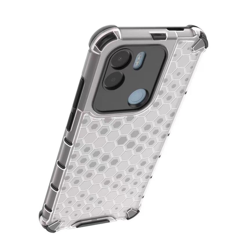 Faircost Hybrid Shockproof Back Cover for Redmi A1 Plus Hard Outside Soft Inside- (Polycabonate::Transparent) view 3