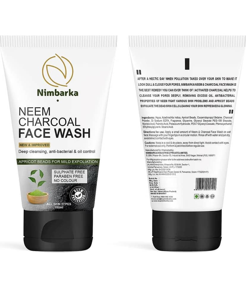 Nimbarka Neem & Charcoal Facewash, 100Ml(Pack Of 1) view 2