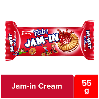Parle Fab Jam-In Cream Biscuits, 55 g Pouch