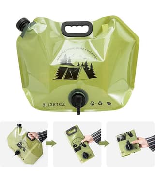 8 Liter Folding Water Storage Bag Pouch for Cycling, Picnic, Outdoor Camping, Road Trip, Traveling Water Carrier Supplies Bag and Container 8L Drinking Water Container Tank (Multicolour)