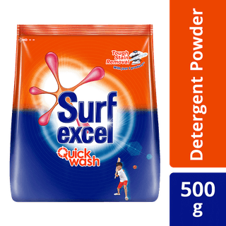 Surf Excel Quick Wash Detergent Powder, 500 G