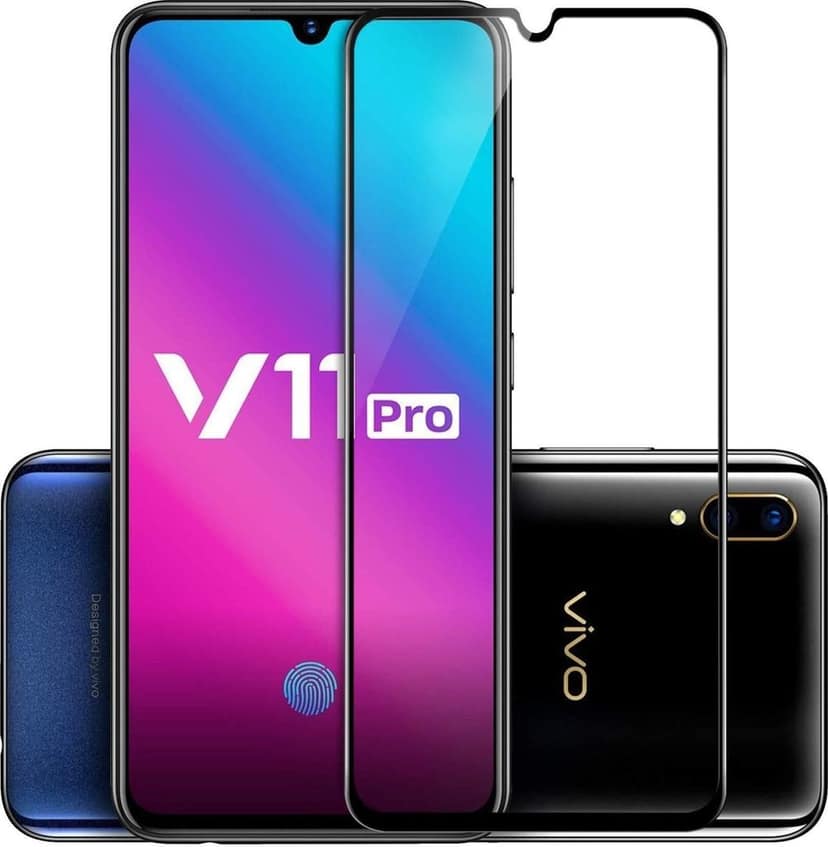 PLUGTECH Advanced Tempered Glass With Anti-Explosion 9H Hardness Edge-To-Edge Coverage Screen Guard for VIVO V11PRO