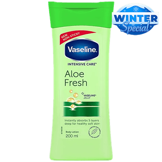 Vaseline Intensive Care Aloe Fresh Body Lotion - For Healthy Soft Skin + Vaseline Jelly, 200 Ml
