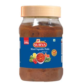 Surya Mix Veg Pickle 200 Gm - Pack Of 60 Bottles