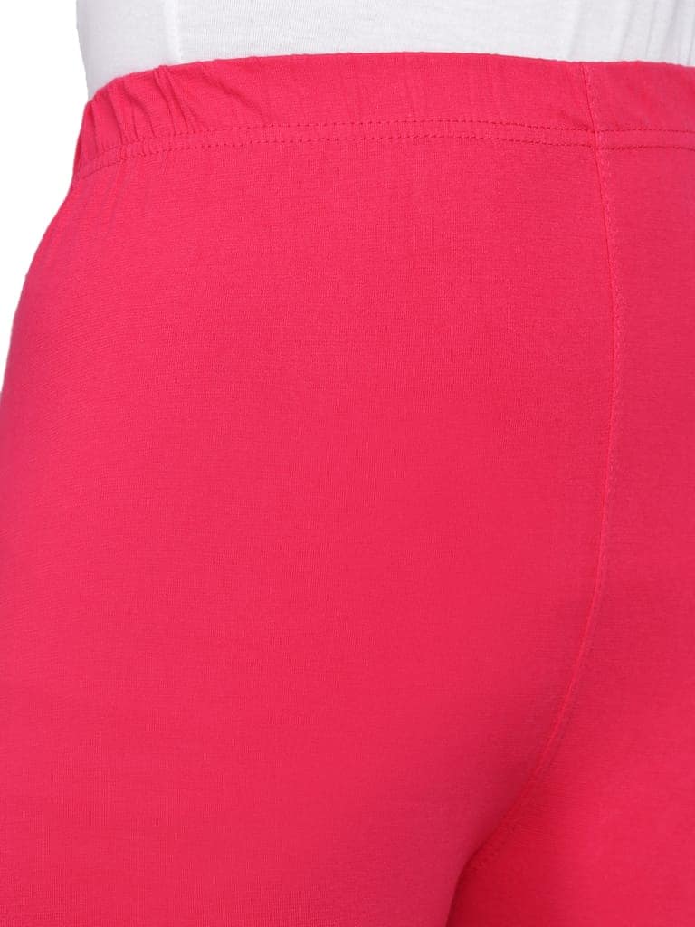 SOFT COLORS Women's Skinny Fit Ethnic Wear Ankle Length Leggings (Magenta Color) view 6