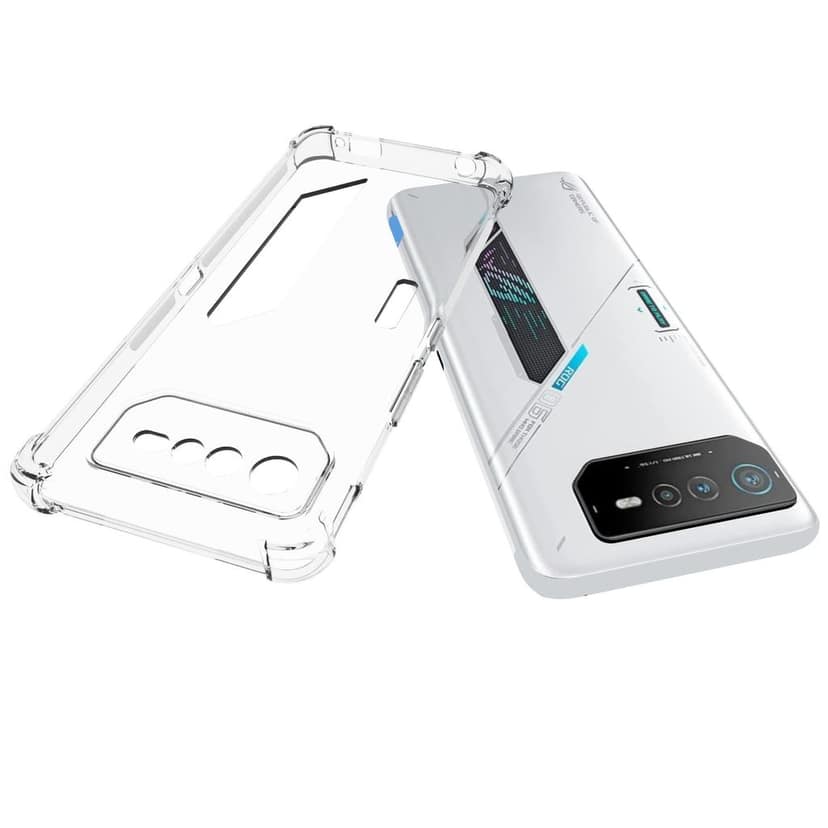 USTIYA Case for ASUS ROG Phone 6 Clear TPU Four Corners Protective Cover Transparent Soft funda view 3