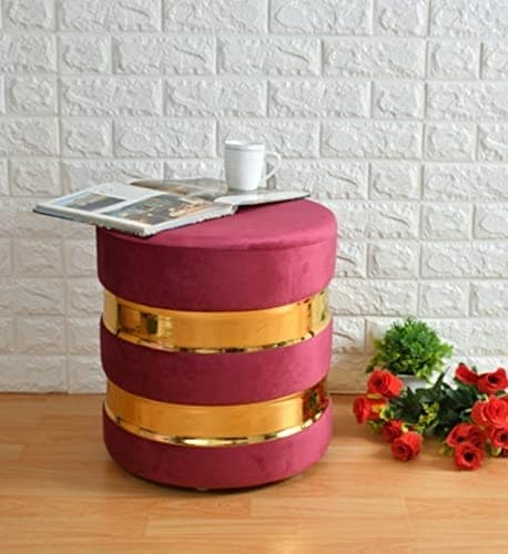 ShadowKart Ottoman Pouffes Stool for Living Room | Footrest Seat Pouf Puffy Foam Stool | Foot Stool Home Decoration