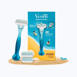 Gillette Venus Smooth Combo Pack|Razor Plus 2 Refills|Aloe Vera Smooth