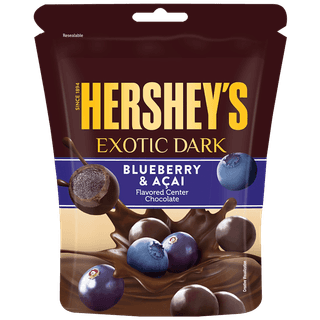 Hersheys Exotic Dark Flavored Center Chocolate - Blueberry & Acai, 33.3 G