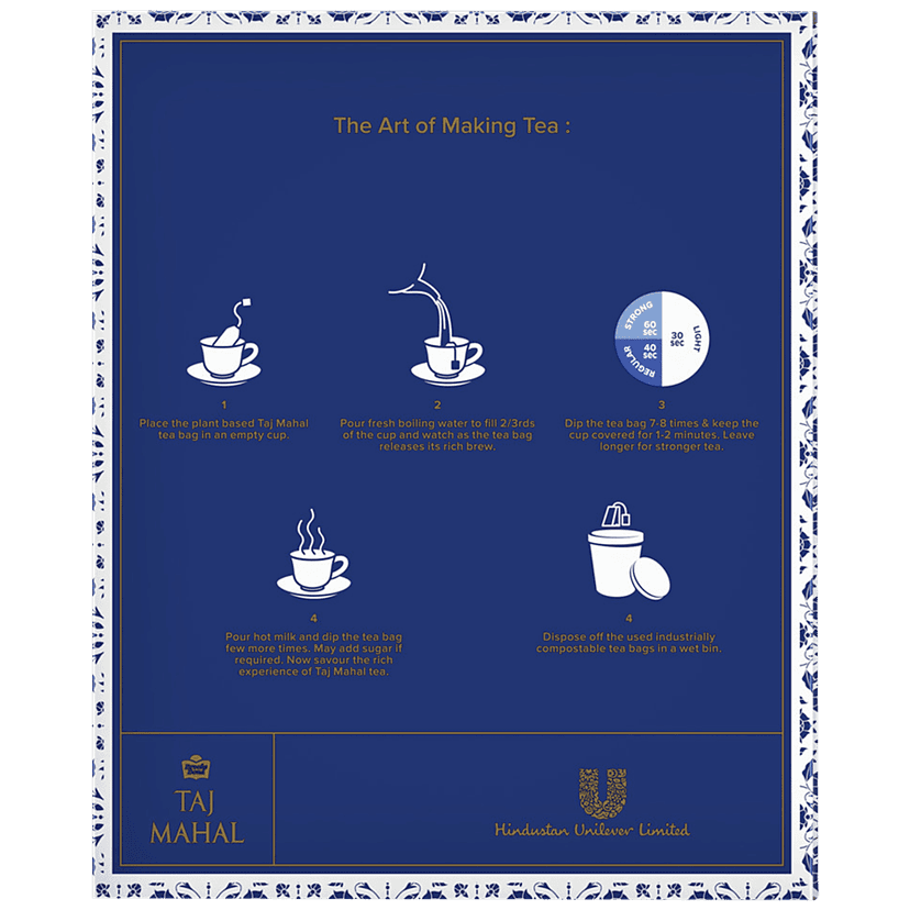 Taj Mahal Tea, 190 G (100 Bags X 1.9 G Each) view 2