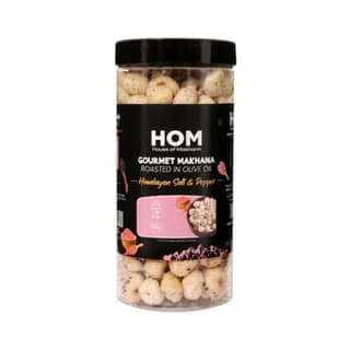 GOURMET MAKHANA ROASTED IN OLIVE OIL - HIMALAYAN SALT & PEPPER - 65 gm