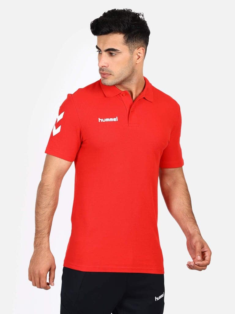 Go Cotton Polo Neck Cotton Rich Half Sleeve Solid Regular fit Cottonpoly T-shirt for Men Comfortable soft Breathable Fabric Stretchable for Everyday Use Ideal for Casual wear and officewear view 3