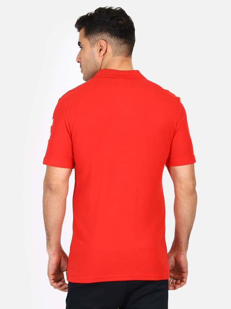 Go Cotton Polo Neck Cotton Rich Half Sleeve Solid Regular fit Cottonpoly T-shirt for Men Comfortable soft Breathable Fabric Stretchable for Everyday Use Ideal for Casual wear and officewear view 4