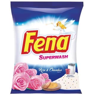 Fena Super Wash Detergent Powder - Top Load, Rose & Chandan, 1 Kg