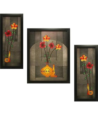 Indianara - Floral Painting With Frame