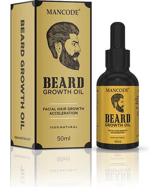 Mancode Beard Growth Oil for Men , Enriched with Natural Herbs , Fast Beard growth Oil,100 ml (Pack of 1)