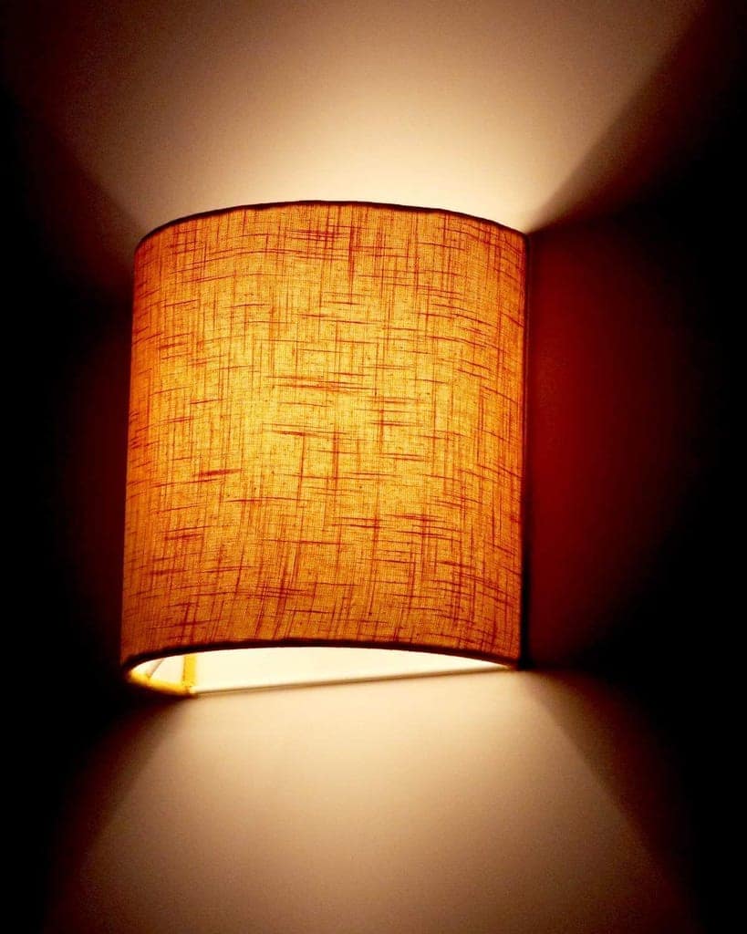 Light Angle Handmade Half Shape Fabric Wall Lamp Shade for Home Bedroom (Yellow) view 2