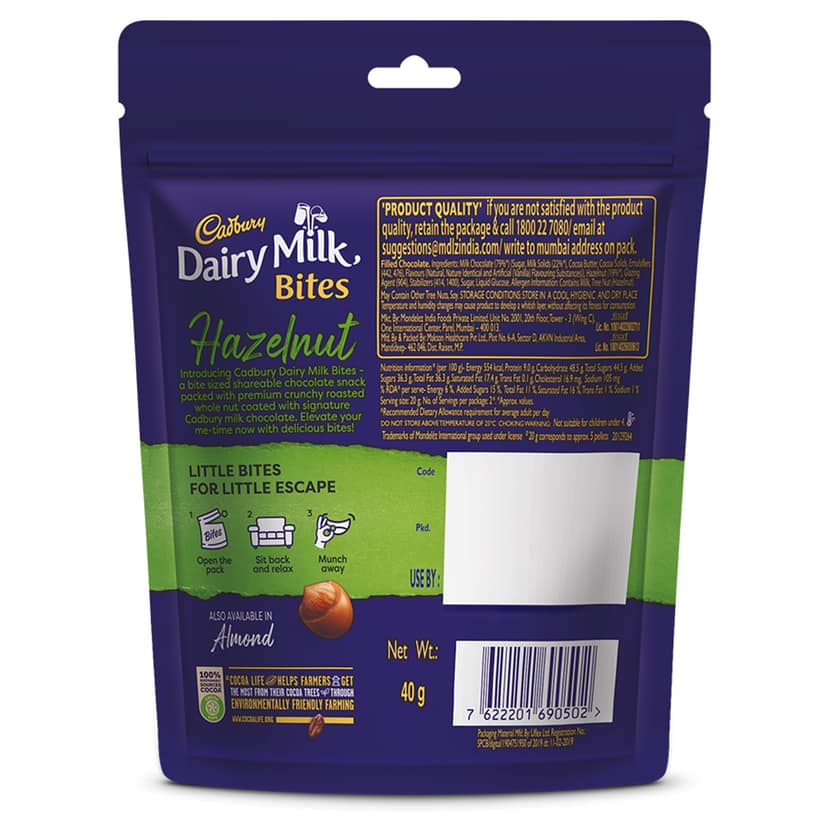 Cadbury Dairy Milk Bites - Hazelnut, 40 g view 4