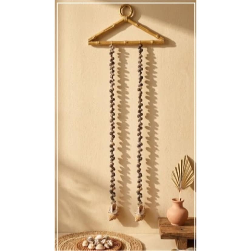 Natural Seashell Coastal Wall Hanging Decor(1 pair)