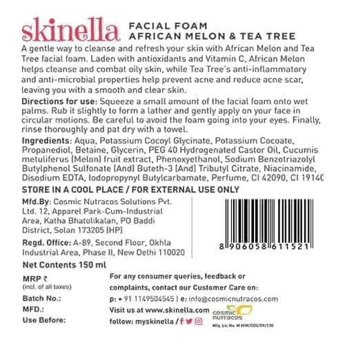 Skinella African Melon & Tea Tree Facial Foam view 7