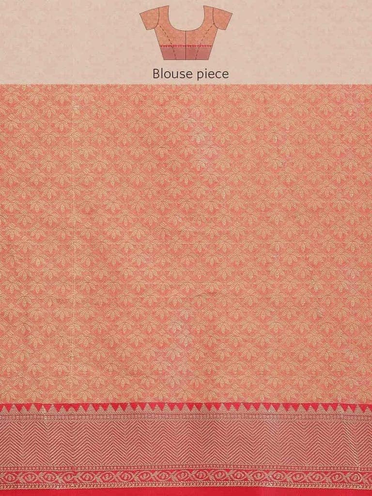 Women's Banarasi Digital Printed Zari Woven Saree with Unstiched Blouse Piece view 5