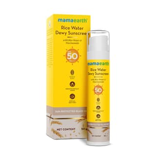 Mamaearth Rice Water Dewy Sunscreen With Rice Water & Niacinamide Gives Spf50 & Pa++++