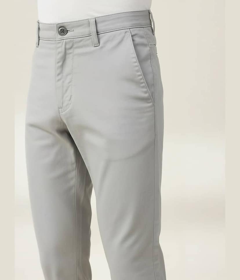 plounge Regular Men's Formal Trouser - White ( Pack of 1 ) view 2