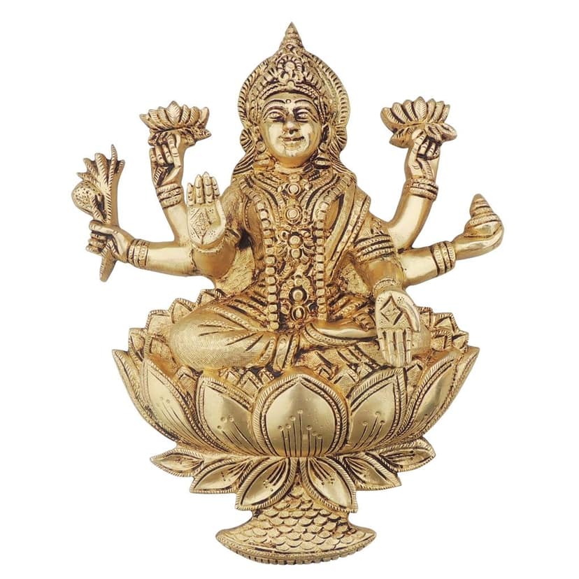 Brass Showpiece Laxmi Ji God Idol Statue (BSMAS1642 L) view 2