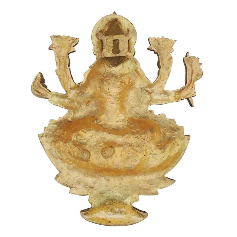 Brass Showpiece Laxmi Ji God Idol Statue (BSMAS1642 L) view 3