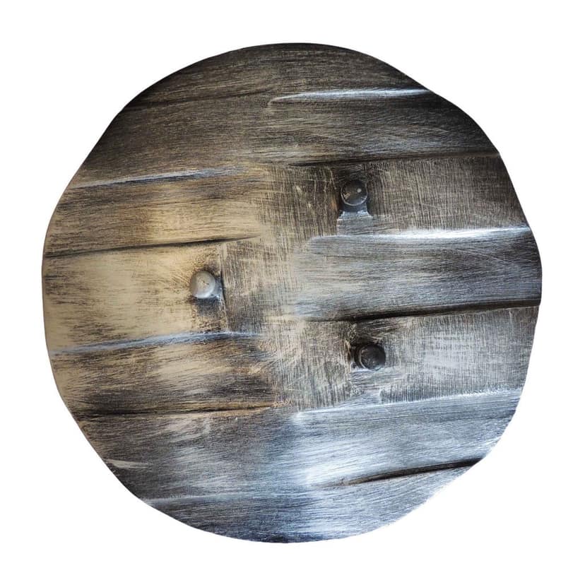 Aluminium Decorative Round Half Polish Tray Platter (AMAS3109/10) view 3