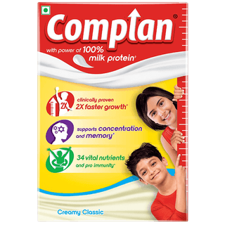 Complan Nutrition & Health Drink - Improves Concentration & Memory, Creamy Classic Flavour, 500 G Carton