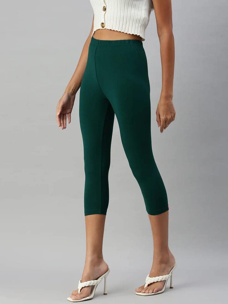 Prisma leggings capri-Bottle Green view 2
