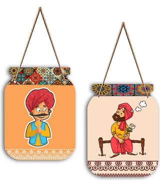 Saf Wood Wall Sculpture Multi - Pack of 2
