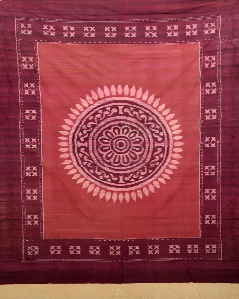 Chakrakala Sambalpuri Handloom Double Bed sheet view 2