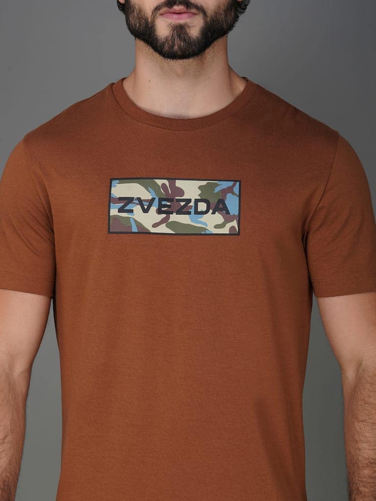 Zvezda Original Men's Cotton Jersey Tee - Euro Fit-Brown view 4