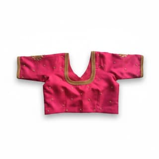 Pink Embroidered Ethnic Blouse