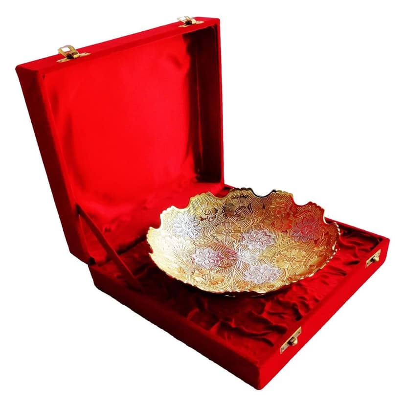 Brass Bowl With Velvet Box (BMAS061) view 3