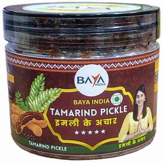 Baya India Sweet & Tangy Homemade Tamarind Pickle | Imli Ka Achar | Made with Natural Ingredients | No Artificial Colors | No Added Chemicals | Preservative-Free