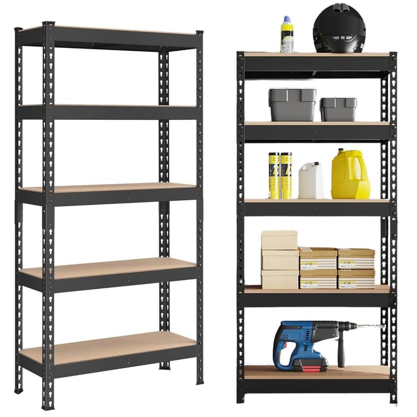 Panchhi Store 2 Shelf Kitchen Organizer Rack Adjustable Heavy Duty Boltless Metal Storage Rack for Multipurpose Use Shelving for Home, Garage, Office & Shop with Iron Frame