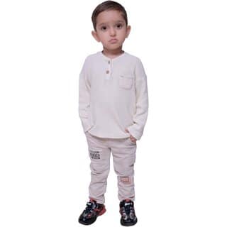 Full Sleeves T-Shirt For Baby Boy (Off White)