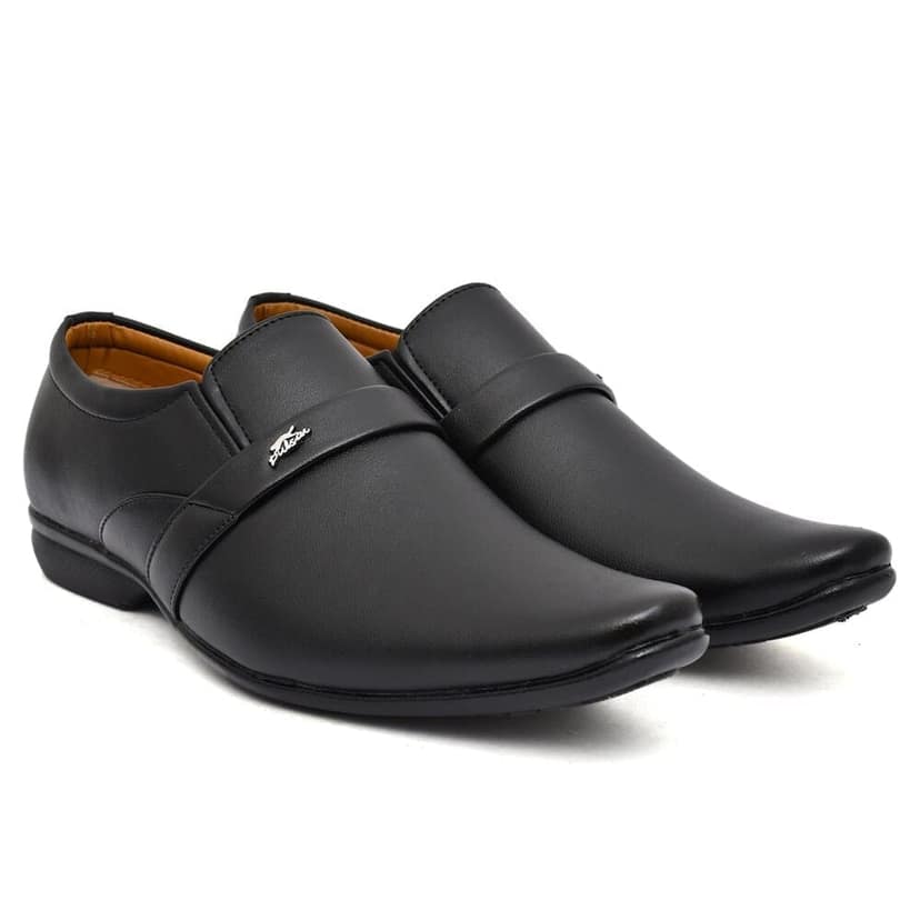 WUGO::Men’s Black Formal Moccasin Shoes Slip-On Office Shoes for Men & Boys (Free Home Delivery) view 2