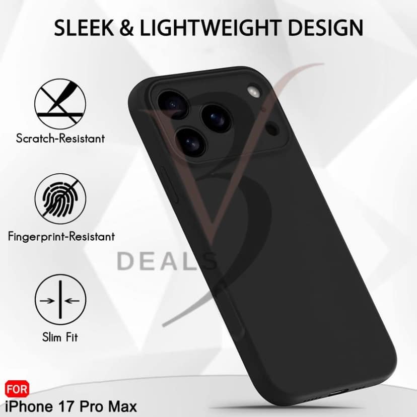 V3Deals Compatible for iPhone 17 Pro Max Case with 360° Soft Micro-Fiber Lining, Shock-Absorbing Design, Camera and Screen Protection, Anti-Skid, Dustproof, Wireless Charging Compatible view 4