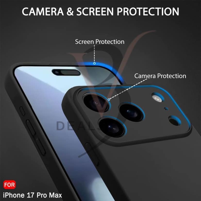 V3Deals Compatible for iPhone 17 Pro Max Case with 360° Soft Micro-Fiber Lining, Shock-Absorbing Design, Camera and Screen Protection, Anti-Skid, Dustproof, Wireless Charging Compatible view 5