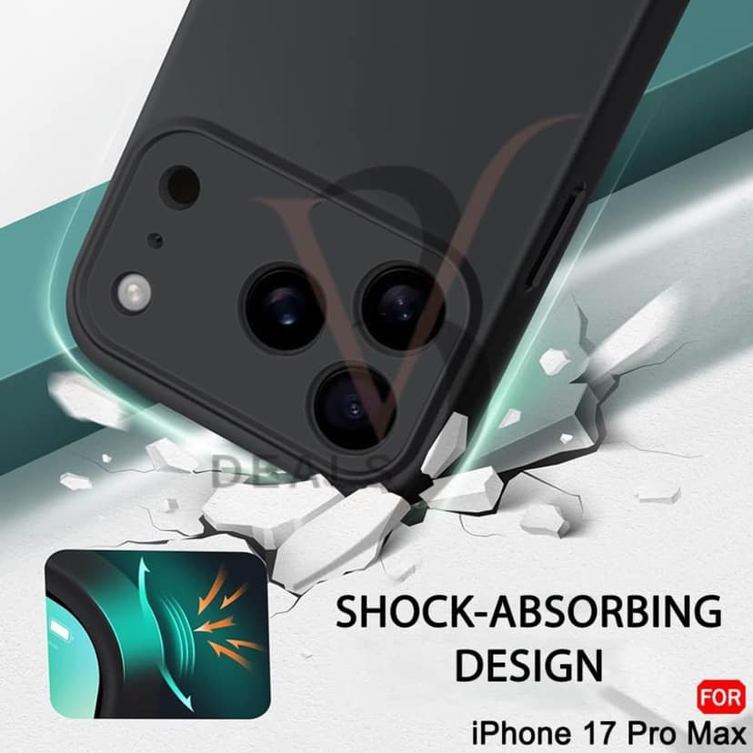 V3Deals Compatible for iPhone 17 Pro Max Case with 360° Soft Micro-Fiber Lining, Shock-Absorbing Design, Camera and Screen Protection, Anti-Skid, Dustproof, Wireless Charging Compatible view 6